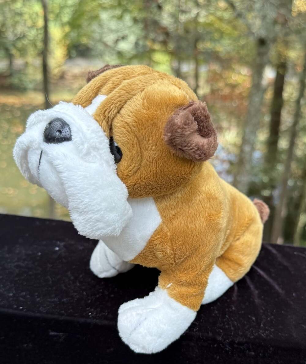 Adorable Ganz Webkinz Bulldog Brown White Stuffed Animal Beanbag Plush Dog Used